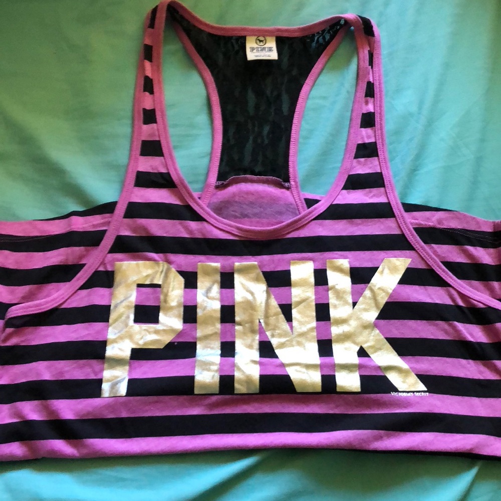 Victoria secret pink racer back with lace